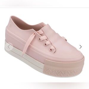Melissa Ulitsa Womens US 7  Chunky Rubber Platform‎ Shoes Pink Brazil Made